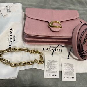 SOLD- Coach x  Mitsukoshi Isetan Chain Tabby in Pink Denim